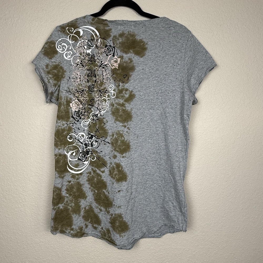 Vtg Cruel Girl T-Shirt Womens XL V Neck Mcbling Studded Cybergrunge - Picture 9 of 9